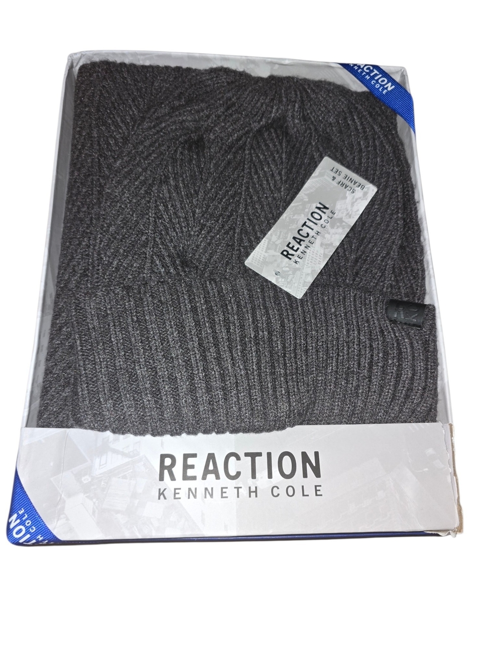 Kenneth Cole Reaction Men's Gray Cable Knit Sweater